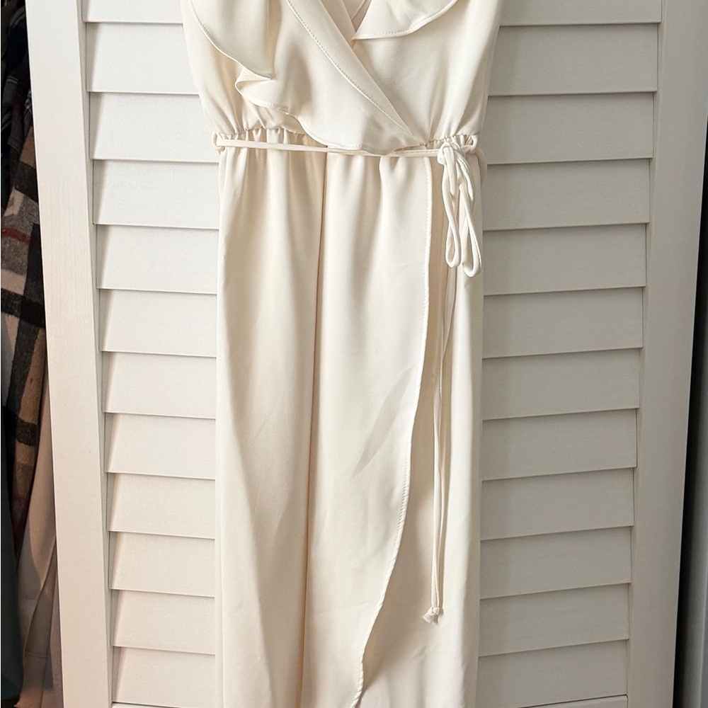 Elegant Cream Wrap Maxi Dress - Classic Women's Dress